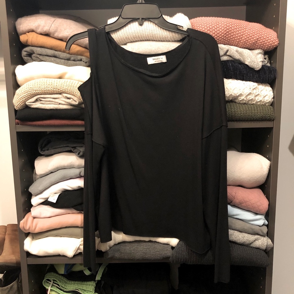 Bailey 44, one shoulder peek-a-boo top